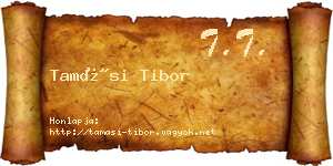 Tamási Tibor névjegykártya